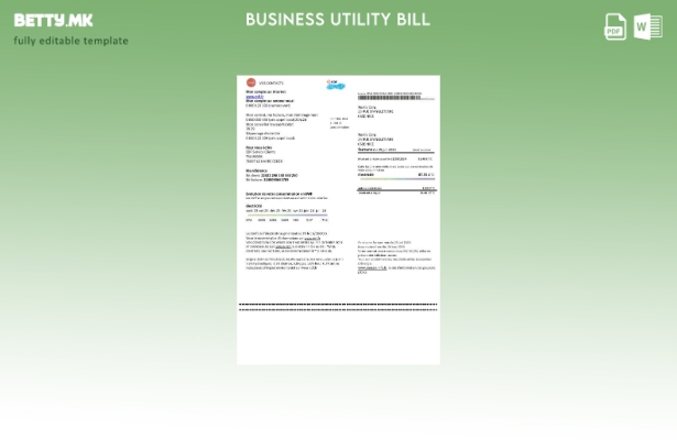 модерен стил Франција EDF доказ за адресата на шаблон за деловна сметка за комун